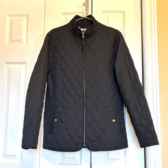 Lands’ End Women’s Quilted Zippered Short Riding Jacket Black Size M (10-12) - Picture 3 of 15